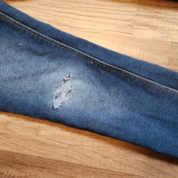 TOMMY Bahama Distressed Jeans Girls Size 7 Stretch - Picture 3 of 3